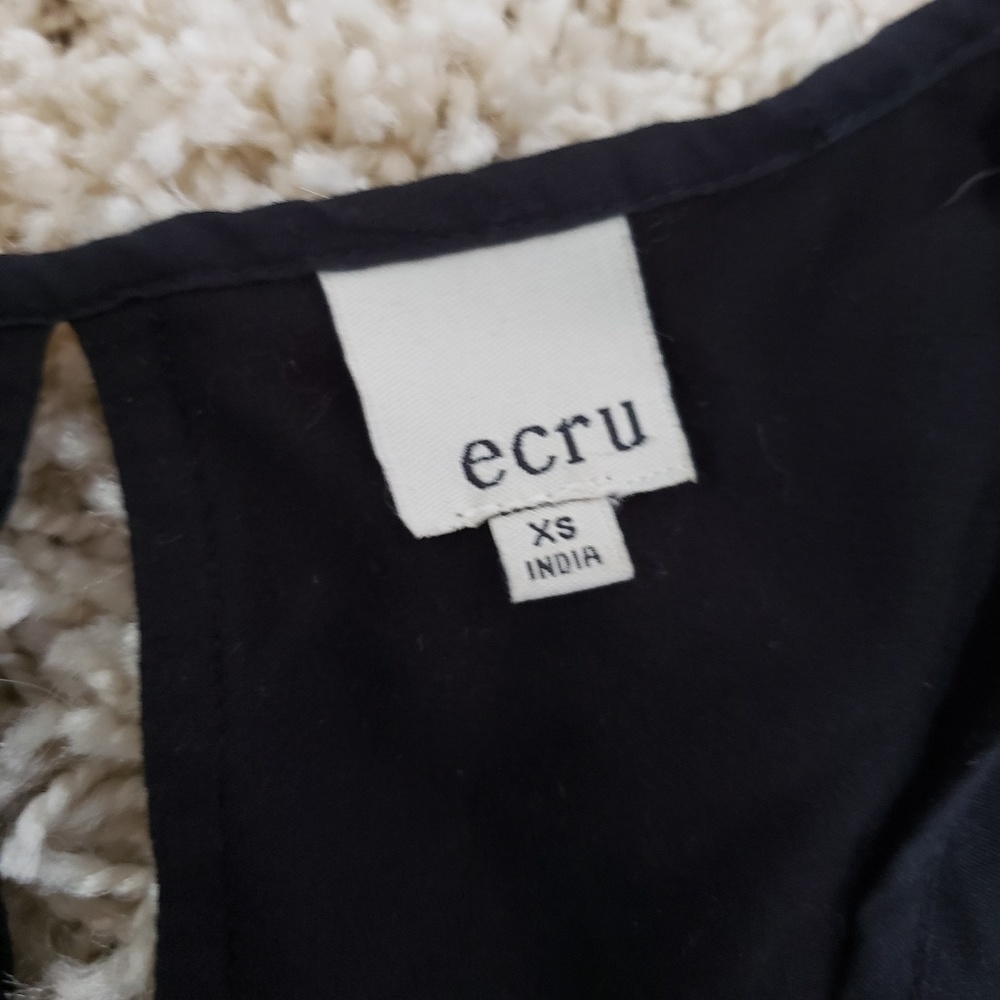 Ecru Bronze Beaded Black Tank Sz XS - Picture 4 of 6